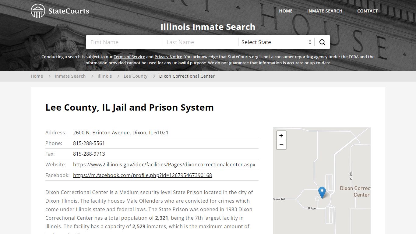 Dixon Correctional Center Inmate Records Search, Illinois ...